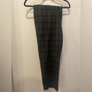 LOFT Stretchy Charcoal Checkered Trousers New With Tags Size XXL